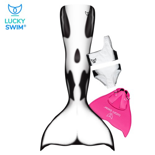 Plavací oblek mořské víly ORCA - kompletní set NanoAg - Velikost obleku: 134/140 KIDS (30-33), Typ horního dílu plavek: Zavazování za krk
