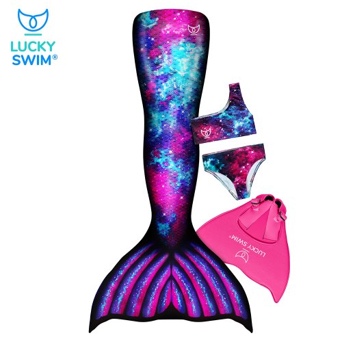 Plavací oblek mořské víly MAGIC - kompletní set NanoAg - Velikost obleku: S TEENS (36-39), Typ horního dílu plavek: Přes rameno