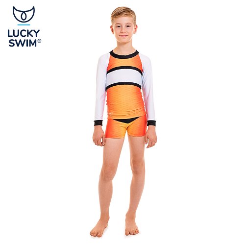 Plavací oblek Fishboy CLOWNFISH – kompletní set NanoAg - Velikost obleku: 122/128 KIDS (28-30)