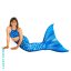 Plavací oblek mořské víly SAFÍR– kompletní set NanoAg - Velikost obleku: 122/128 KIDS (28-30), Typ horního dílu plavek: Zavazování za krk
