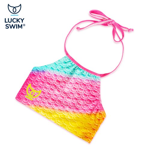 Plavací oblek mořské víly RAINBOW - kompletní set NanoAg - Velikost obleku: 122/128 KIDS (28-30), Typ horního dílu plavek: Zavazování za krk